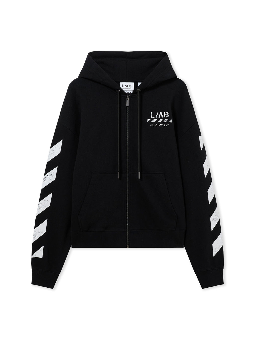 Off-White Diag Full Zip Hoodie - Black