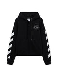 Off-White Diag Full Zip Hoodie - Black