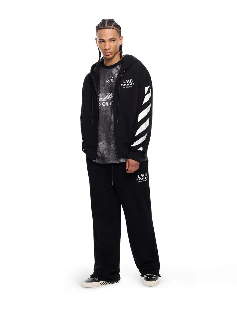 Off-White Diag Full Zip Hoodie - Black