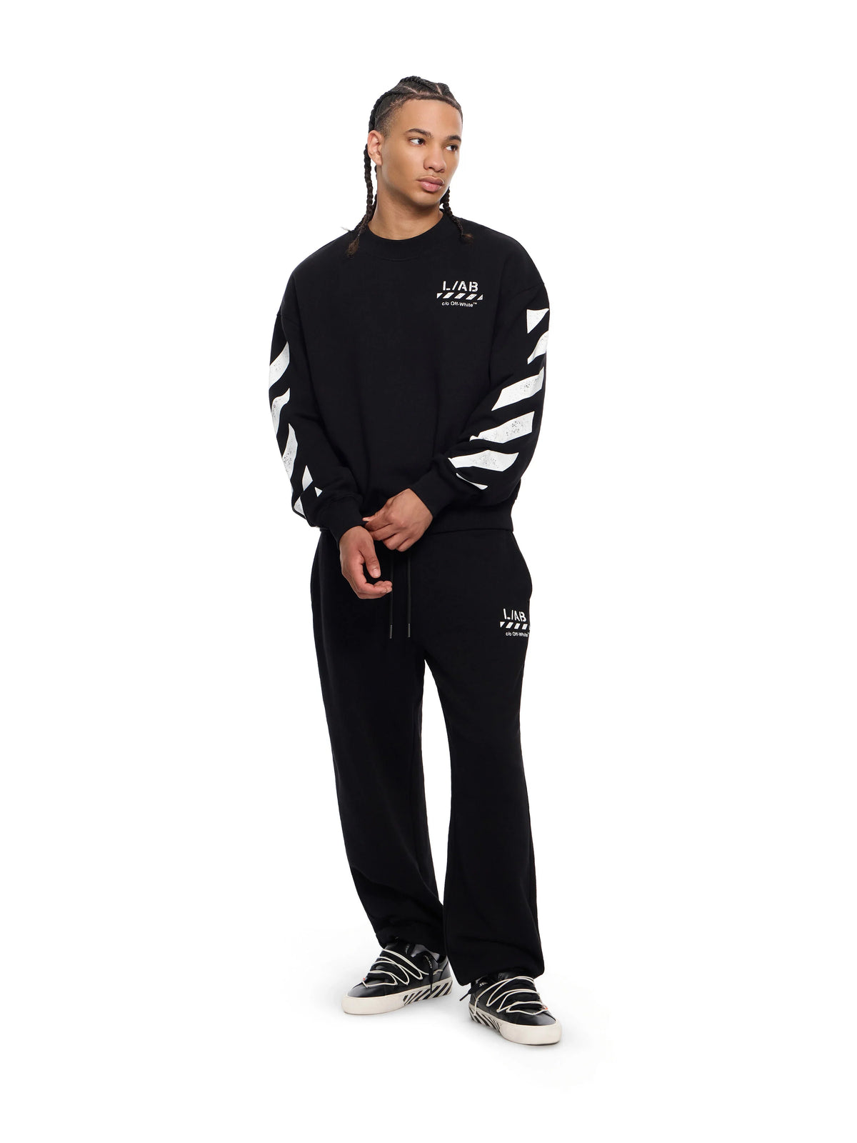 Off-White Diag Crew Neck Sweatshirt - Black