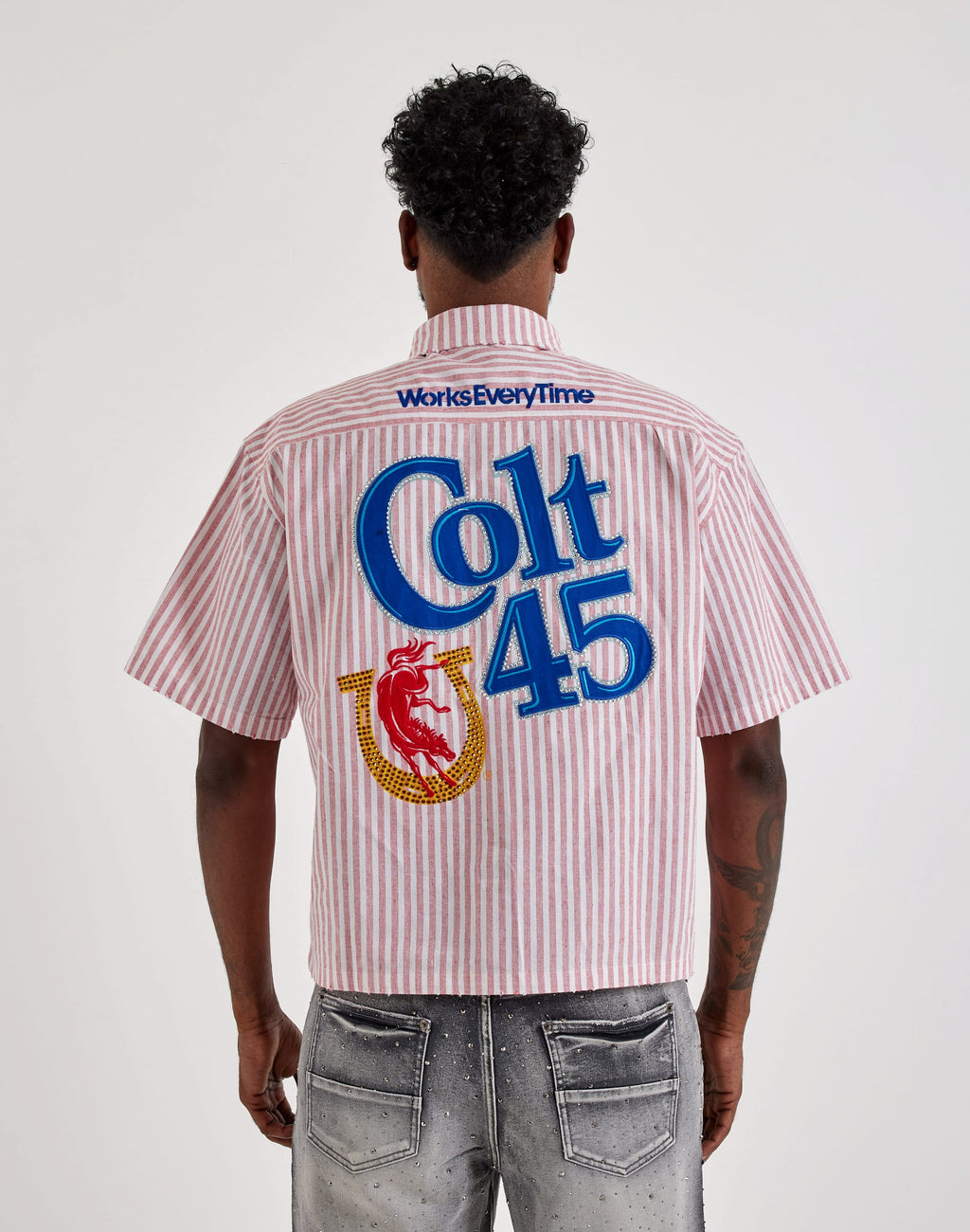 Colt 45 Striped Button Down
