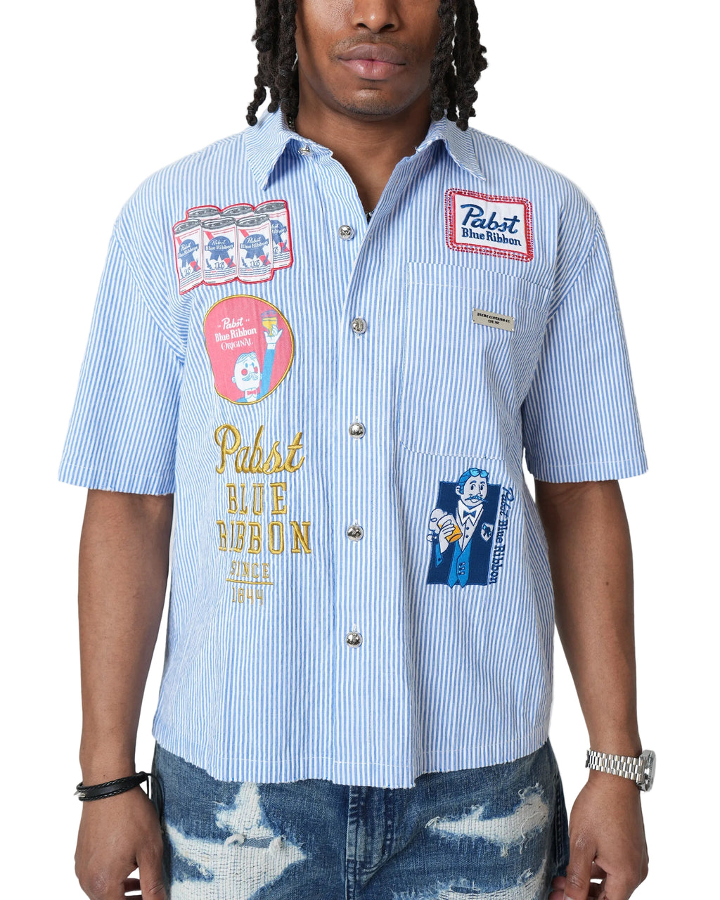 Preme Pabst Blue Ribbon Heritage Mechanic Shirt front