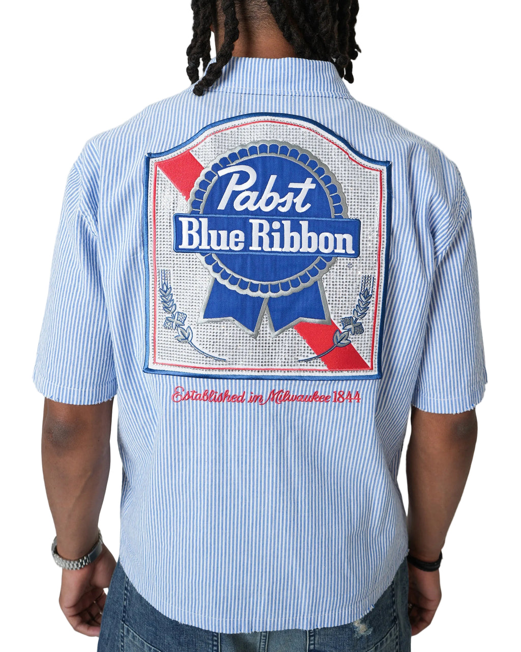 Preme Pabst Blue Ribbon Heritage Mechanic Shirt back