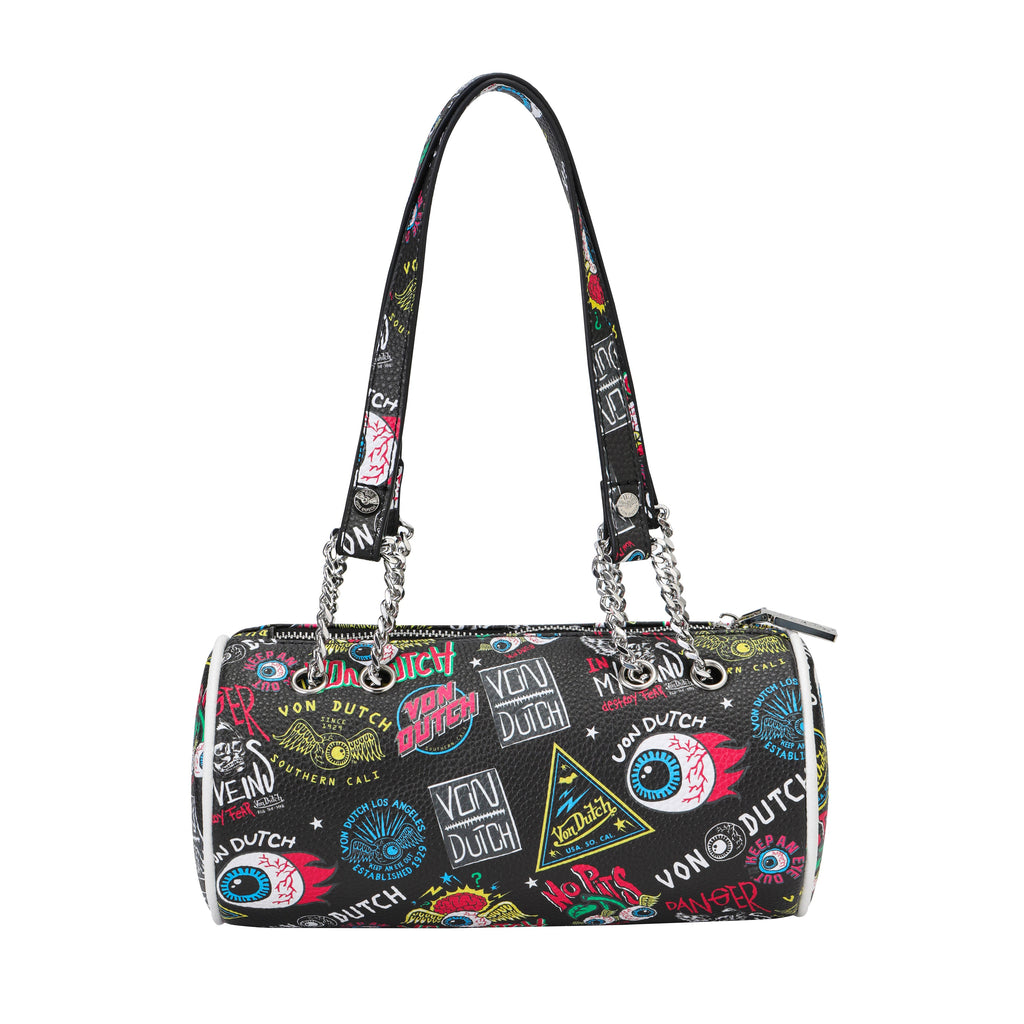 Von Dutch Black Jax Barrel Bag