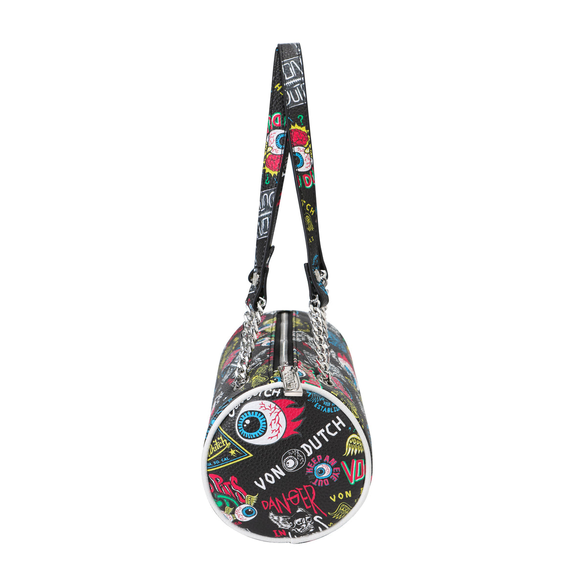 Von Dutch Black Jax Barrel Bag