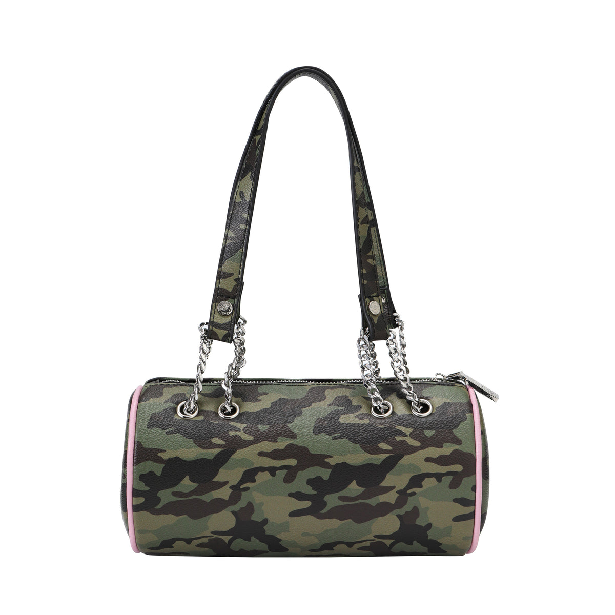 Von Dutch Pink Camo Barrel Bag
