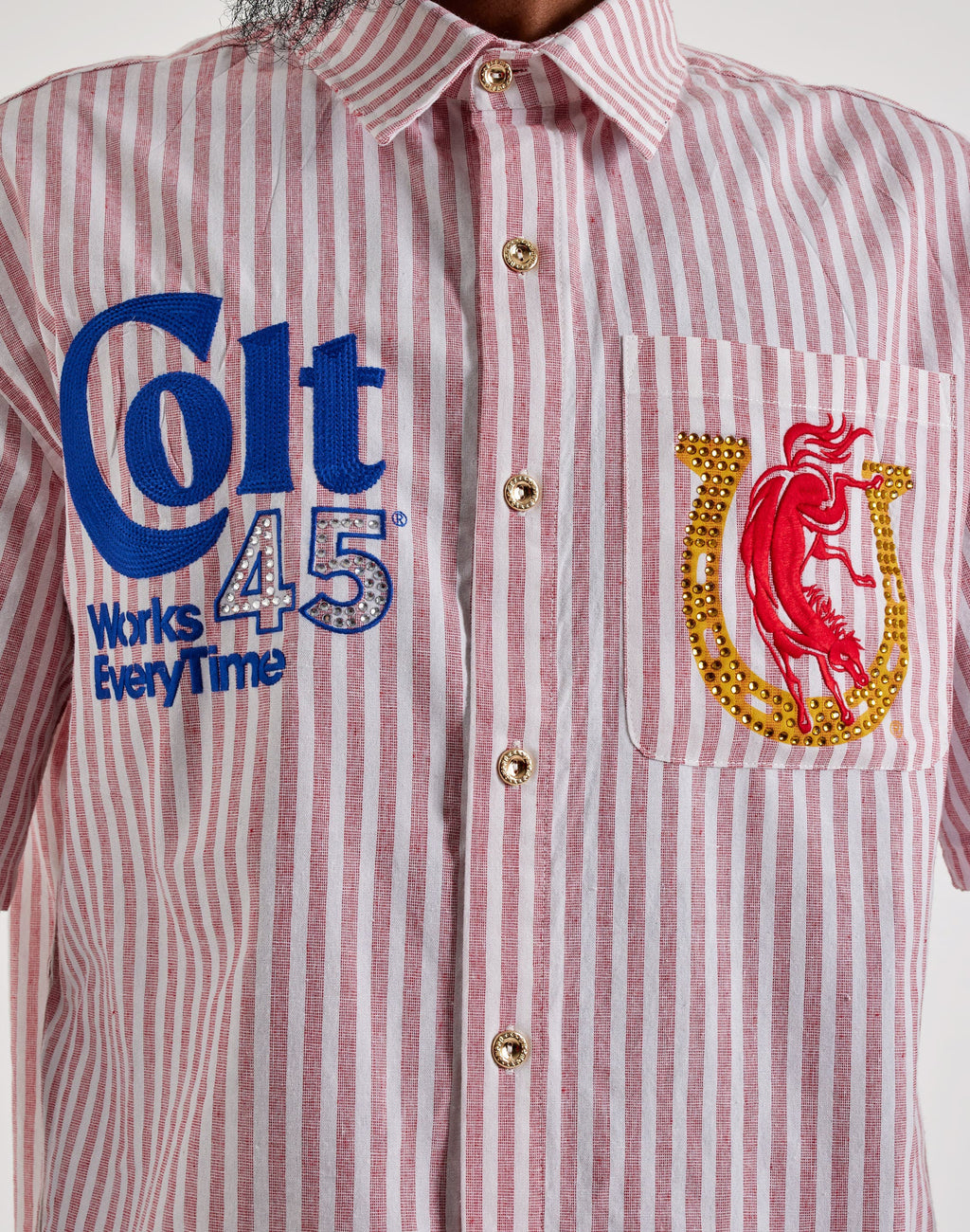Colt 45 Striped Button Down