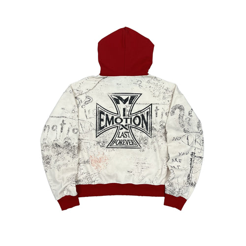 Mixed Emotions Red Last Forever Hoodie back
