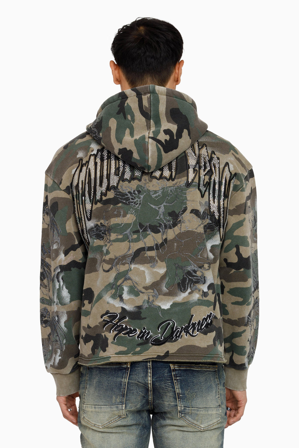 Smoke Rise Trouble In Peace Zip Hoodie - Strata Camo