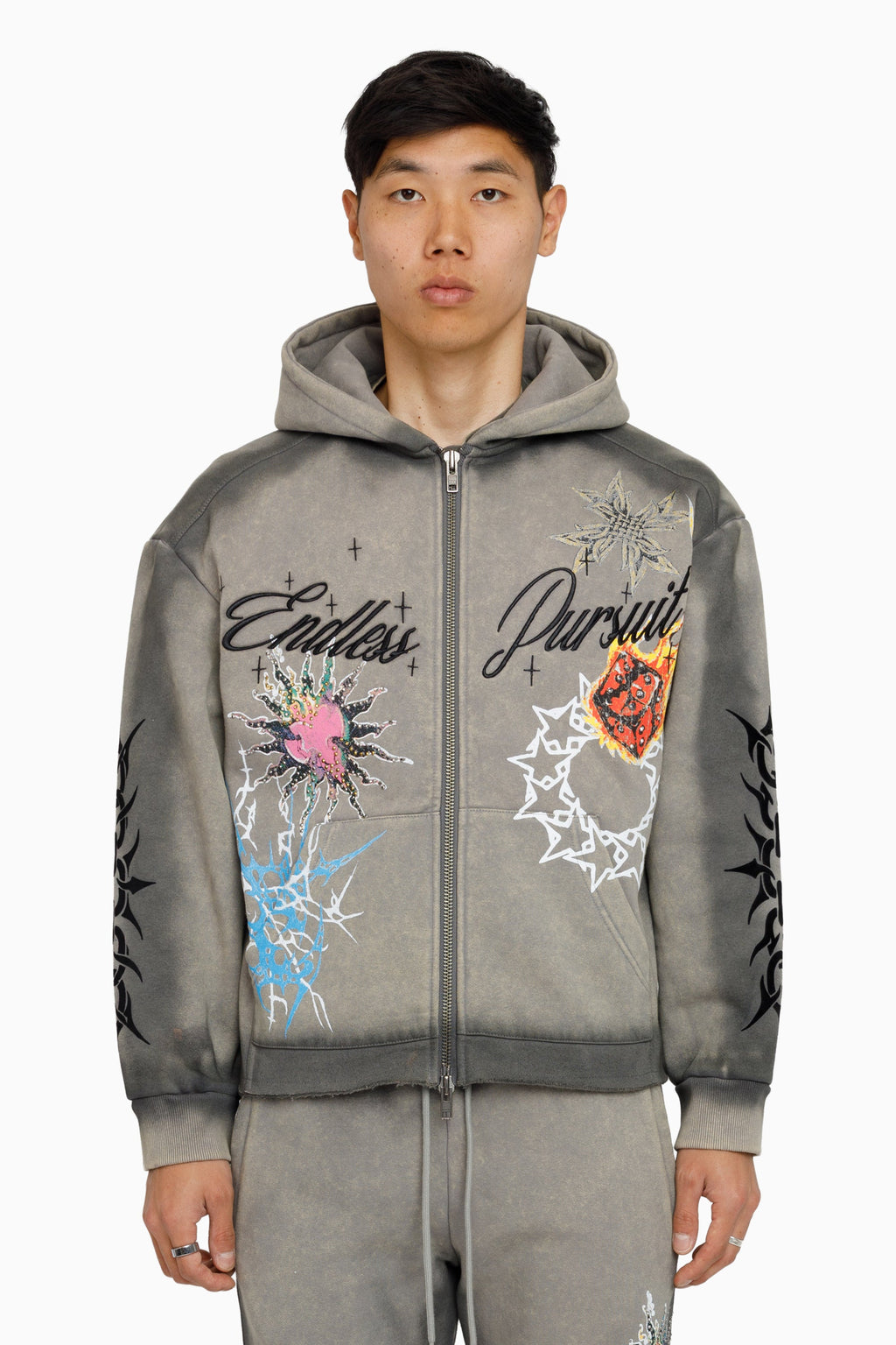 Smoke Rise Endless Pursuit Studded Hoodie - December Sky