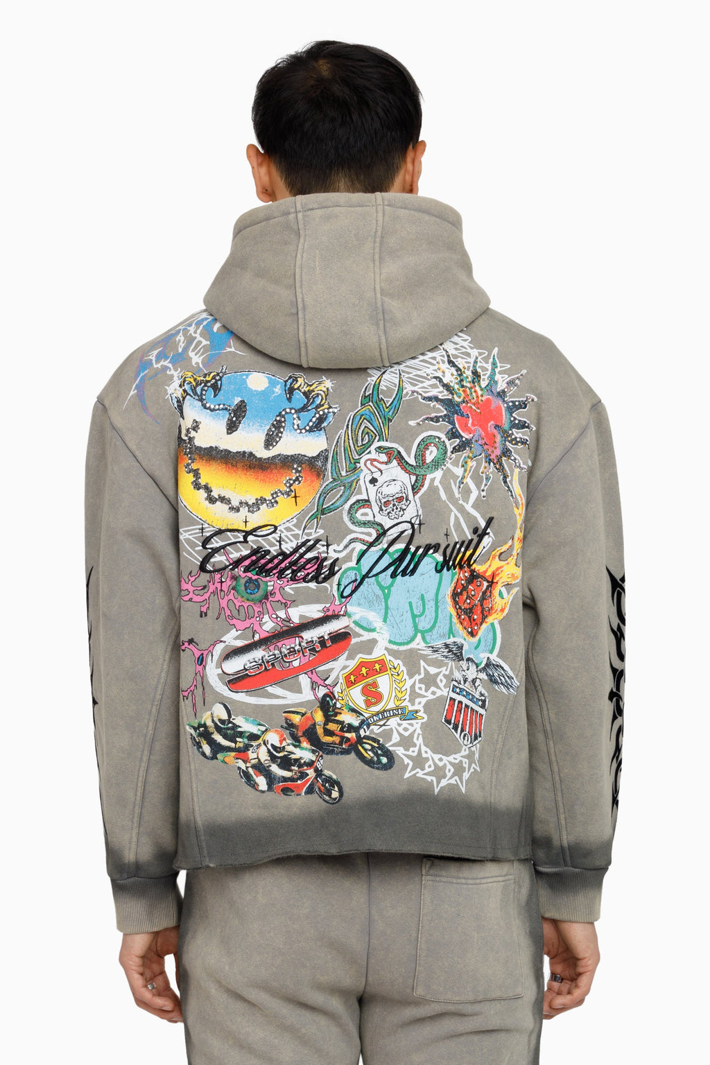 Smoke Rise Endless Pursuit Studded Hoodie - December Sky