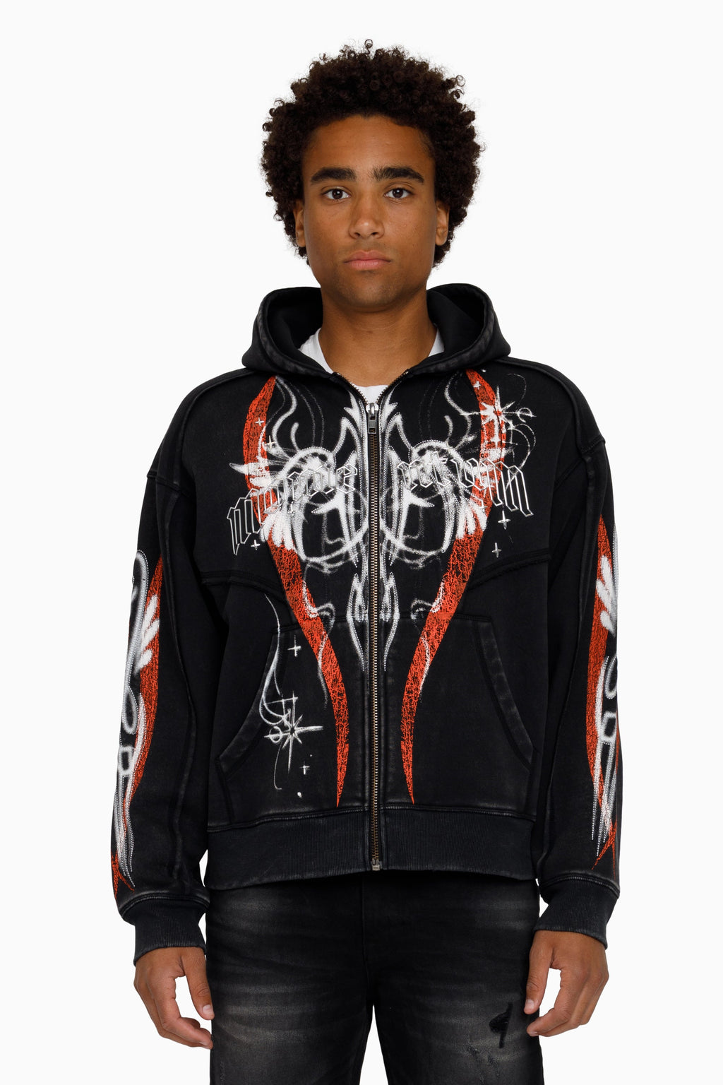 Smoke Rise Airbrush Momentum Hoodie - Black