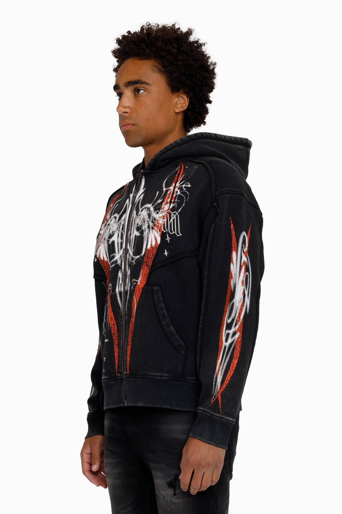 Smoke Rise Airbrush Momentum Hoodie - Black