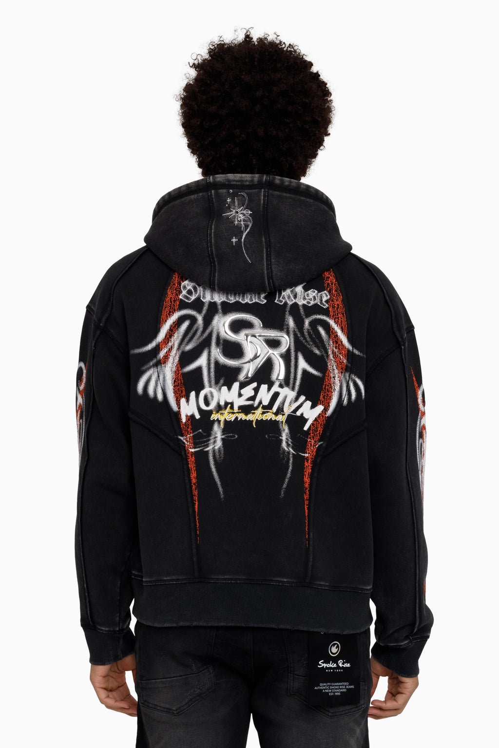 Smoke Rise Airbrush Momentum Hoodie - Black