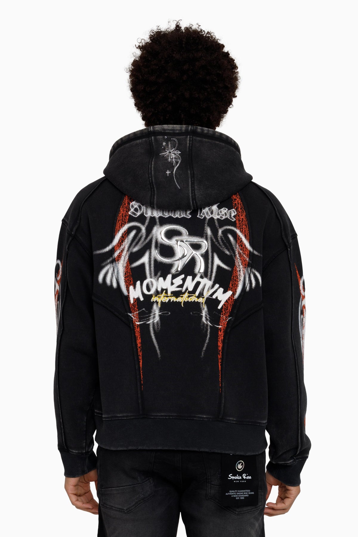 Smoke Rise Airbrush Momentum Hoodie - Black