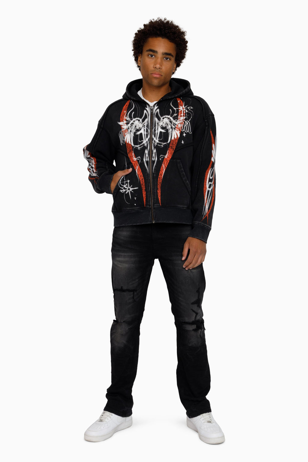 Smoke Rise Airbrush Momentum Hoodie - Black