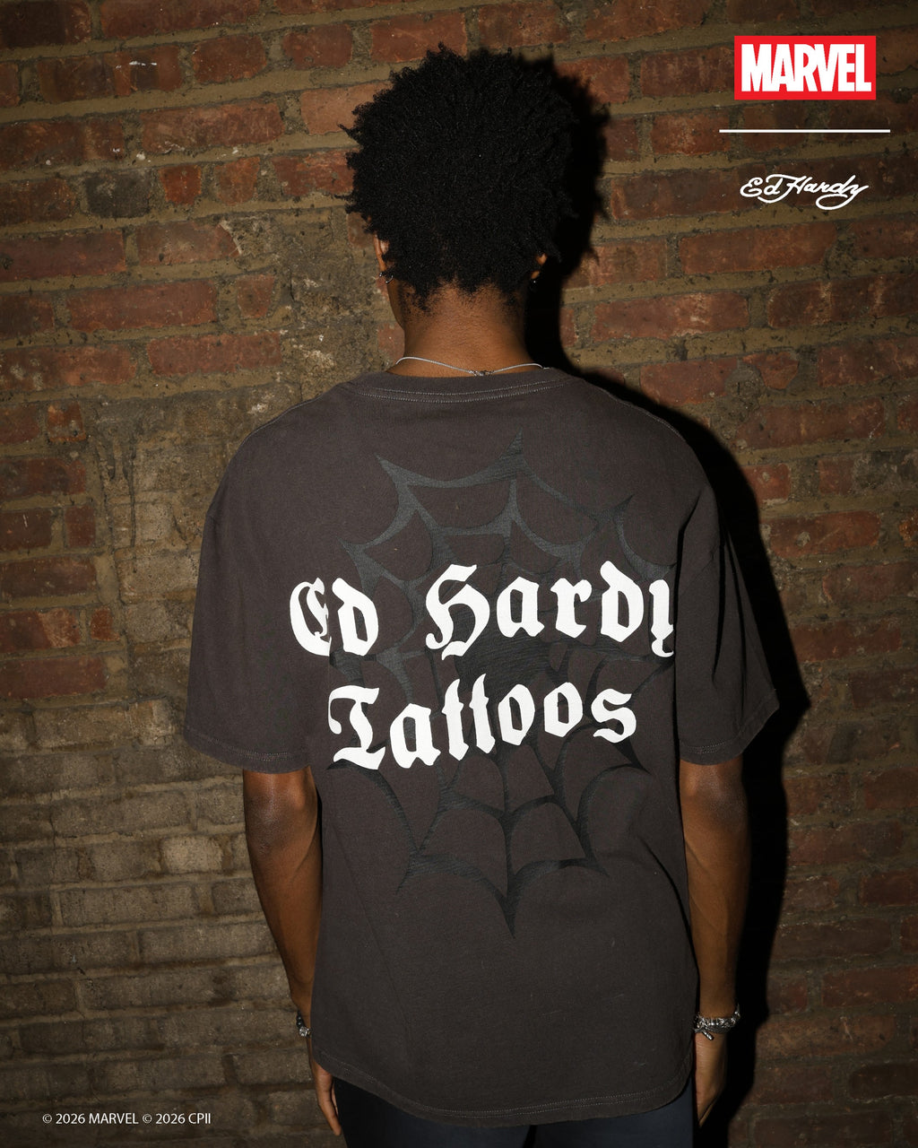 Flame Web Washed Boxy Tee