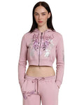 Ed Hardy Cross Wings Puff Print Zip Hoodie