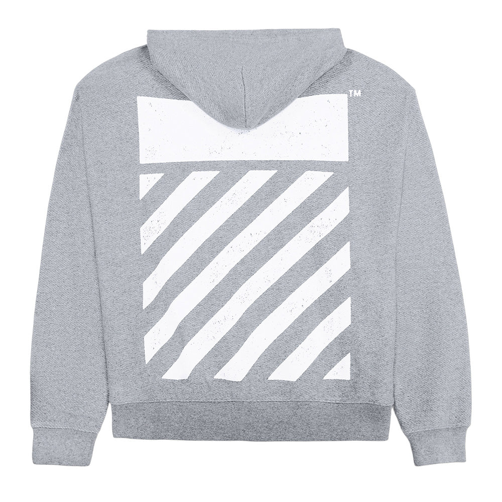 Off-White Diag Hoodie - Heather Grey