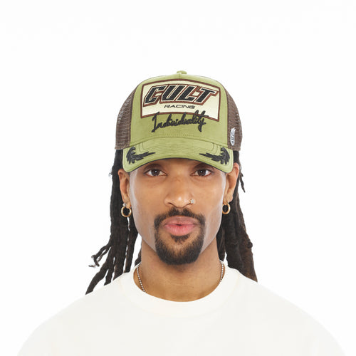 Cult Of Individuality Mesh Back Trucker Hat "cult Racing"