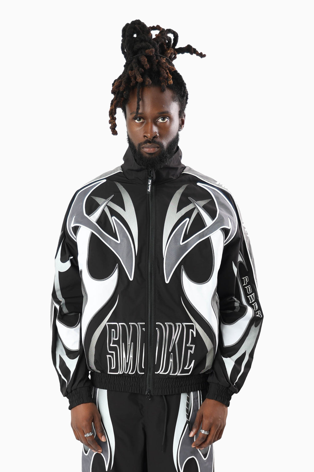 Smoke Rise Power Windbreaker Jacket - Black