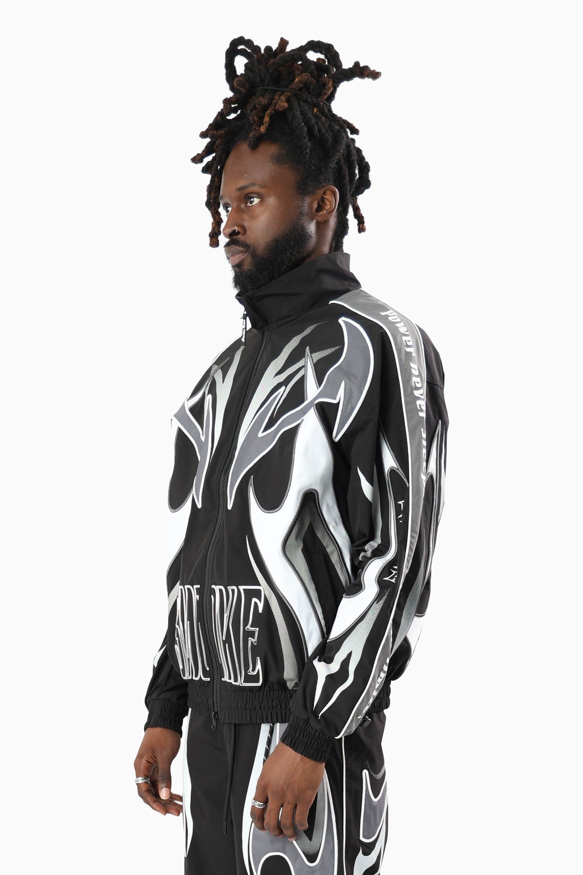 Smoke Rise Power Windbreaker Jacket - Black