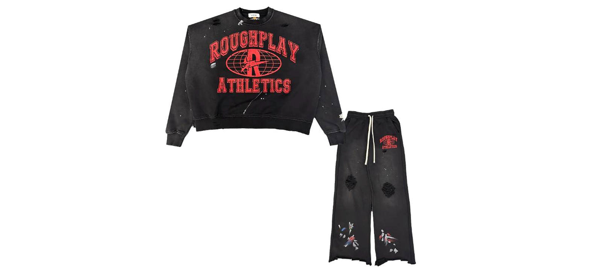 RoughPlay Black/Red Crew Neck Set