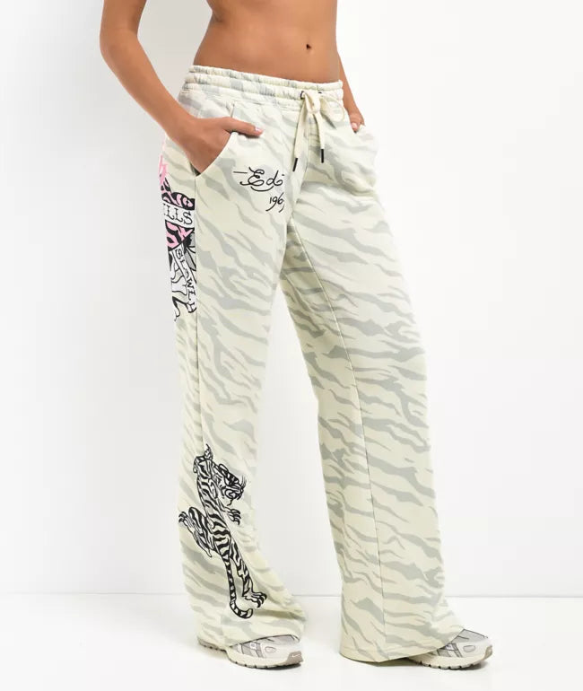 Ed Hardy LKS Zebra Skull Sweatpant
