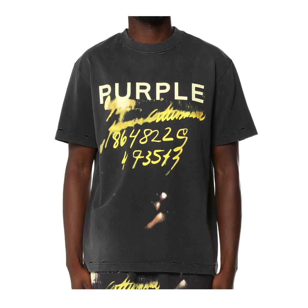 Purple HWT Jersey SS Tee Black front
