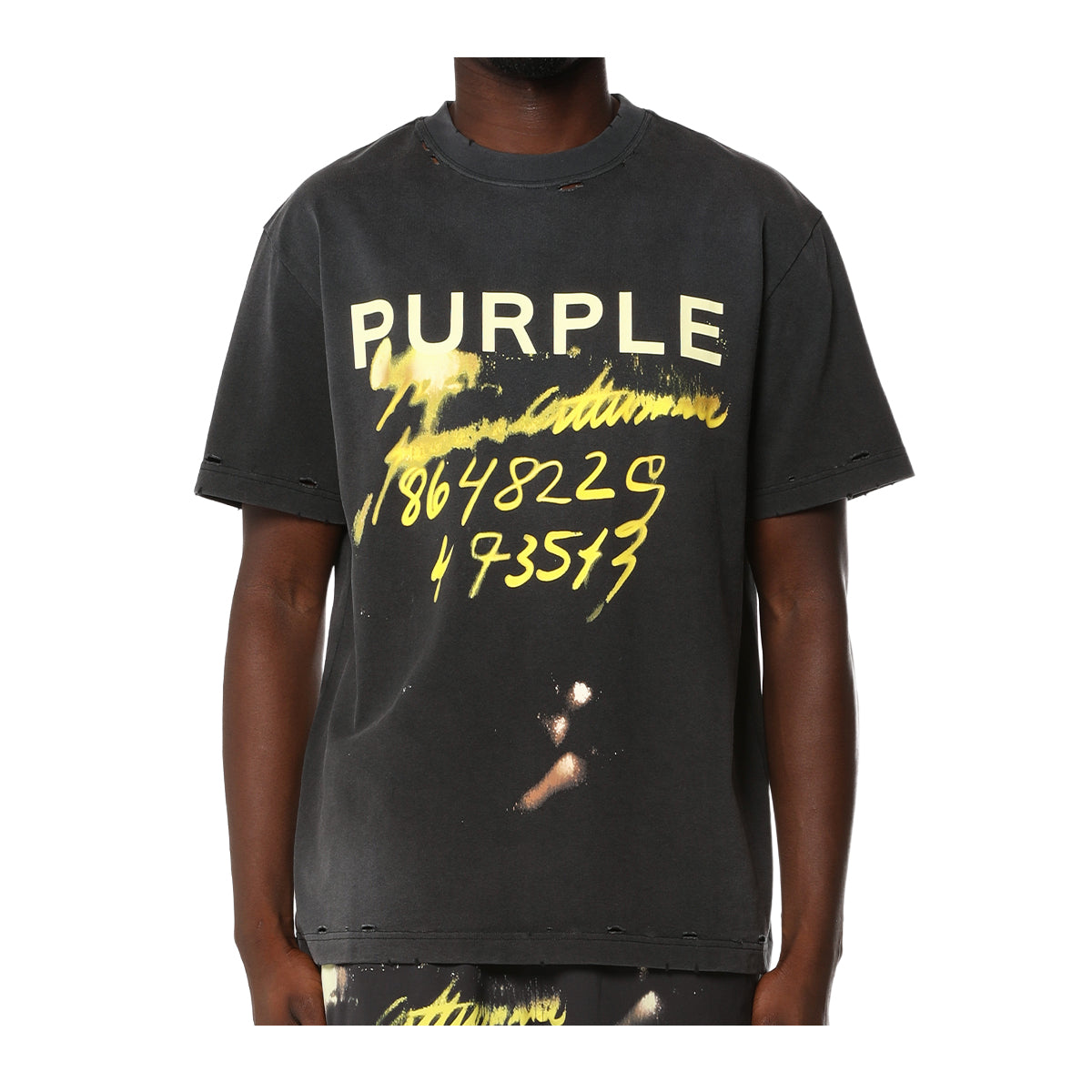 Purple HWT Jersey SS Tee Black front