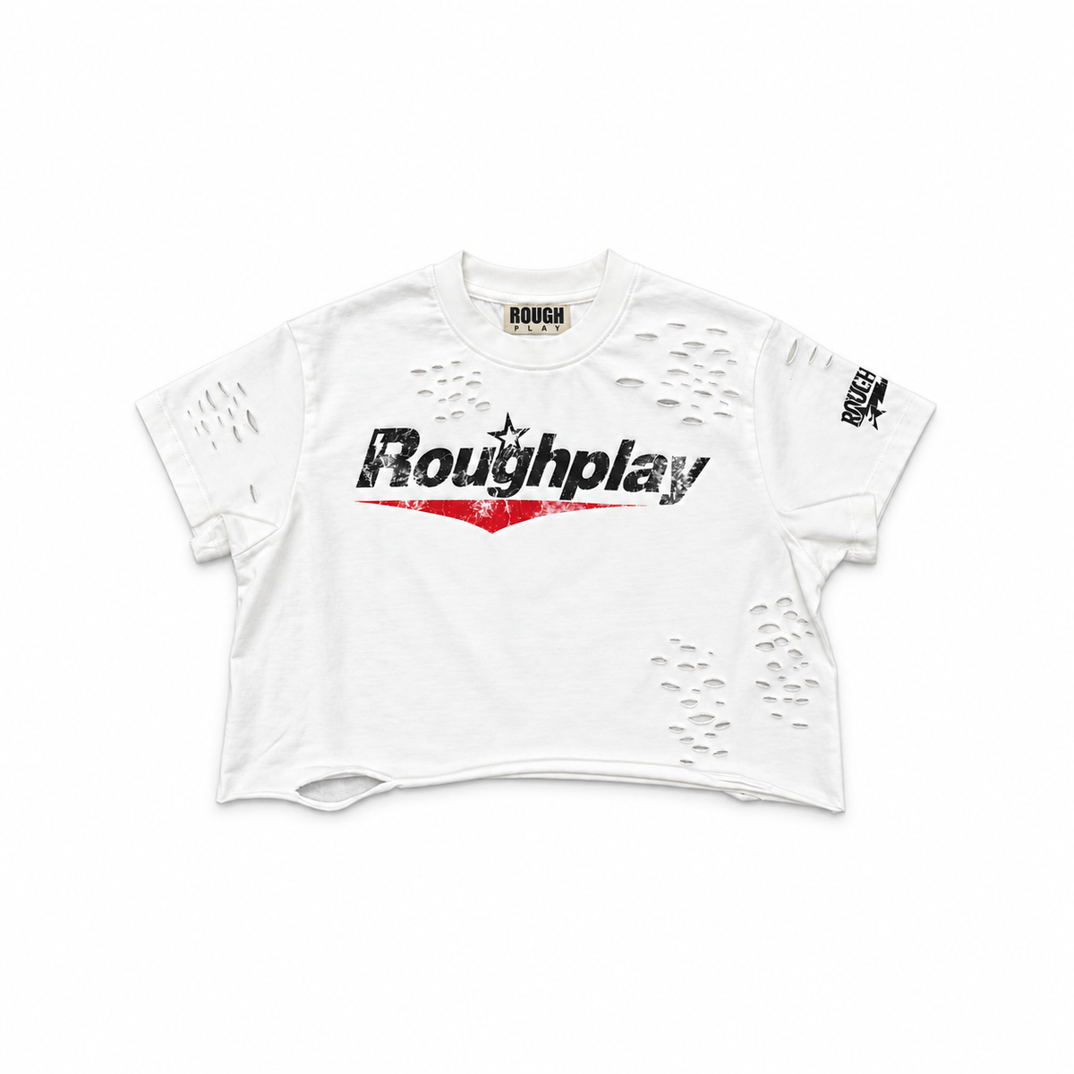 RoughPlay White/Red Female T-Shirt