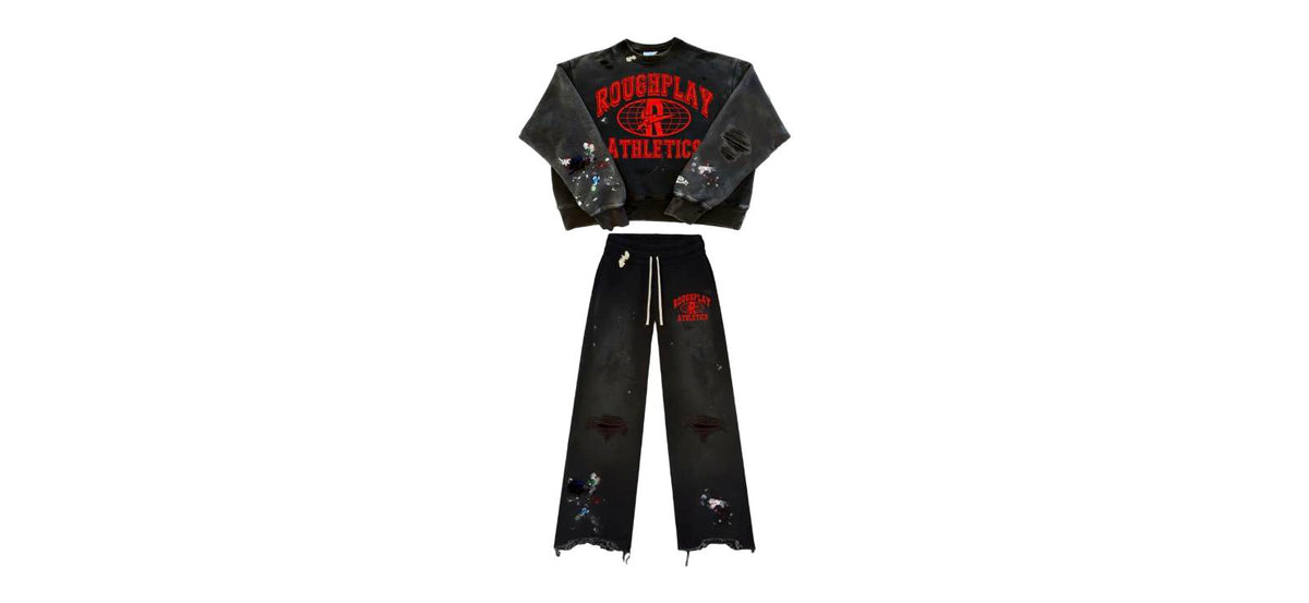 RoughPlay Black/Red Crew Neck Set