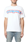 Purple Textured Jersey SS Tee White front