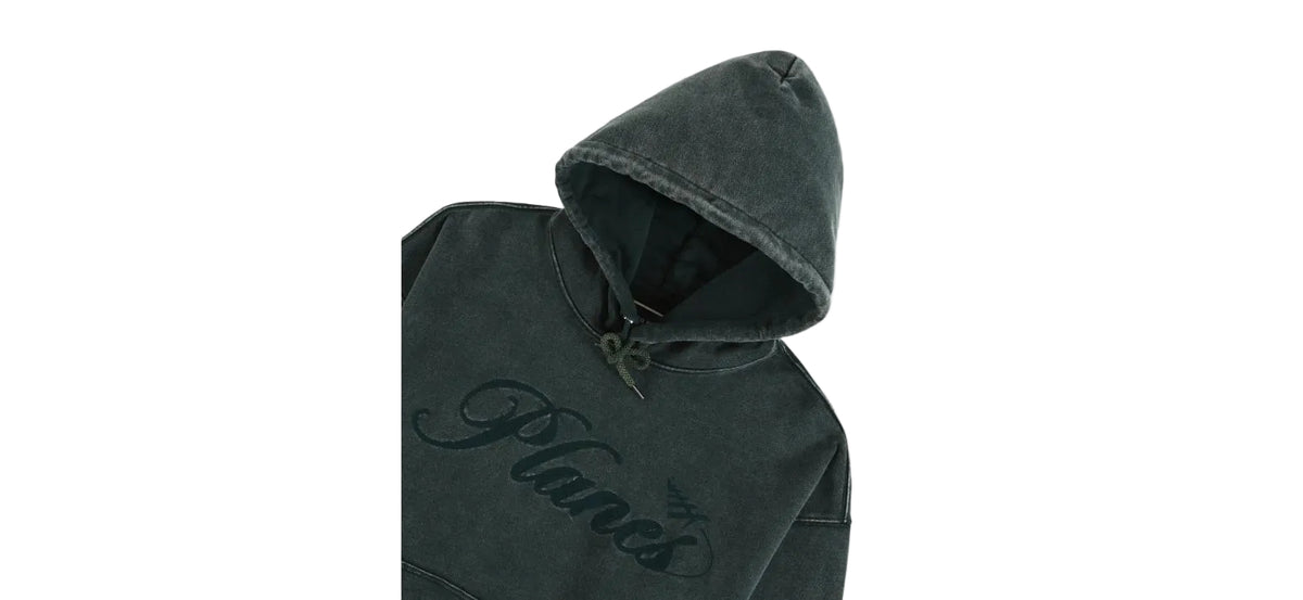 Planes Script Washed Hoodie